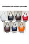 Women's Zippered and Snap-Closure Orange Large Size University School Shopper Hand and Shoulder Bag - 4
