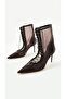 Lotus Brown Tulle Detailed Bootie - 4