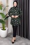 Women's Hijab Clothing & Sportswear Suitable Front Button Detail Stylish Patterns Woven Viscose Shirt-Tunic - 4