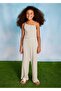 Girl's Striped Jumpsuit Green 6867 - 3