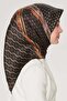 Nostalji Tivil Silk Scarf Ist 8519 - 01 Black Mixed Pattern - 4