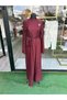 Aişe moda Bordo elbise - 4