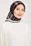 Gray Patterned Tivil Silk Scarf 9000-05