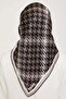 Gray Patterned Tivil Silk Scarf 9000-05 - 4