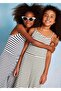 Girl's Striped Jumpsuit Green 6867