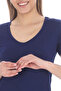Extra Soft Viscon T-Shirt-Navy Blue - 4
