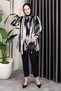 Women's Hijab Clothing & Sportswear Suitable Front Button Detail Stylish Patterns Woven Viscose Shirt-Tunic - 6