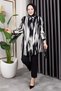 Women's Hijab Clothing & Sportswear Suitable Front Button Detail Stylish Patterns Woven Viscose Shirt-Tunic - 8