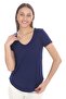 Extra Soft Viscon T-Shirt-Navy Blue