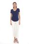 Extra Soft Viscon T-Shirt-Navy Blue - 2