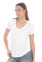 Women's V-neck Viscon T-shirt-white