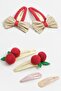 Bow and Cherry Buckle Set of 6 - Gold Bow Concept - 2