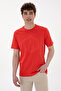 Men's Regular Fit Crew Neck Red T-Shirt 50300382-Vr213