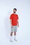 Men's Gray Parachute Fabric (Woven) Shorts with Side Pocket Detail and Elastic Waist Bermuda - 3
