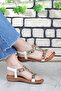 Gj Flower Anatomical Stone Detailed Elastic Women's Sandals - 2