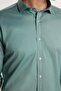 Slim Fit Long Sleeve Lycra Plain Cotton Satin Men's Green Shirt - 3