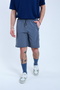 Men's Smoked Parachute Fabric (Woven) Shorts with Zippered Back Pockets and Elastic Waist Bermuda