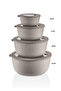 Elegance Series 4-Piece Storage Container Set with Leakproof Lid Microwave & Refrigerator Compatible - 3