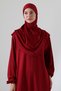 Prayer Dress with Shawl Burgundy One-Piece with Integrated Shawl Knitted Standard Size