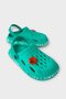 Non-Slip Sole Sea Beach Pool Sandals with Accessories Children's Slippers Green - 2