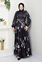 Women's Printed Pleated Belted Dress - 3