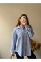 Women's Striped Oversize Pocket Shirt - 6