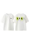 Element Tennis Design Back Printed Cotton White Oversize T-Shirt