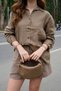 Women's Linen Shirt Shorts Set - 6