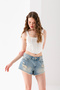 Straw Patterned Crop Top with Straps, Body, Stylish Casual Beach Wear, Sleeveless T-Shirt Crop, Crop with Straps, Top - 7