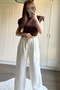 White Palazzo Trousers - 4