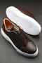 Men's Brown Casual Stretchy Comfortable Stitched Lightweight EVA Sole Walking-Guaranteed Athletic Shoes Sneakers - 2