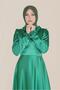 Flower Embroidered Dress with Collar 40677