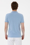 Men's Slim Fit Polo Neck Light Blue Basic T-Shirt 50298011-Vr003 - 5