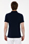 Men's Slim Fit Polo Neck Navy Blue Basic T-Shirt 50298011-Vr033 - 5