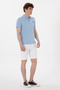 Men's Slim Fit Polo Neck Light Blue Basic T-Shirt 50298011-Vr003 - 4