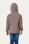 Boys' Mink Lined Waterproof and Windproof Hooded Raincoat with Double Zipper Pockets - 4