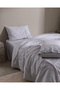 Modena Double 100% Cotton Embroidered Sheet and Duvet Cover Set - Gray - 4
