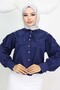 Navy Blue Bebeyi Rain Night Outfit 2254 Model - 4