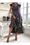 Women's Floral Long Summer Dress - 4