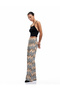 Bürümcük Fabric Patterned High Waist Wide Leg Pants