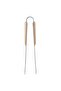 VARDAGEN Cooking tweezers, stainless steel/beech, 30 cm
