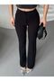 High Waist Topstitched Palazzo Pants - 3