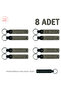 For Fans Who Love Stadium Luminous, 8-Piece Keychain with Name Written, Ash Gray & Black