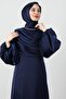 Tailed Degaje Dress Navy Blue - 5