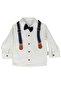 Baby Boy Navy White Polka Dot Bow Tie Hat Shirt Set - 6