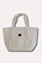 100% Cotton Canvas "Everyday Essential" Shopper Embroidered Compartment Tote Bag / Tote Bag - 2