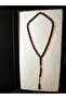 Barrel Cut Rosary Rod Amber Brown T-121 - 2