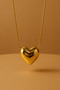 Large Heart Steel Necklace Single Size