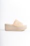 Mosina Wedge Heeled Orthopedic Sole Straw Knitwear Skin Women's Slippers - 6