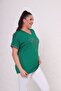 Women's Plus Size Short Sleeve T-Shirt with Stone Print on Front and Sleeve Part - 4